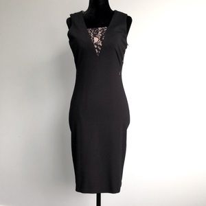 1.State black dress w lace trim detail. Size Small